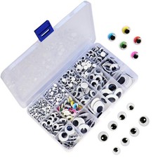 1221 PCS Wiggle Googly Eyes Self Adhesive Assorted Sizes DIY Crafts Colors