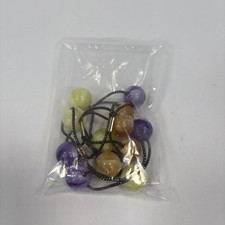 Vtg 1980's Goody 6 Twin Bead Ponytailers Elastic Hair Ties / Knockers