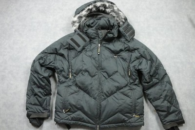 DC Jacket Womens Medium Gray Exotex 5000 Parkbuilt Hooded Puffer Ski Snowboard