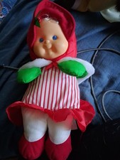 Vintage 1992 Fisher Price Puffalump Kids Christmas Girl Plush Doll Vinyl Face