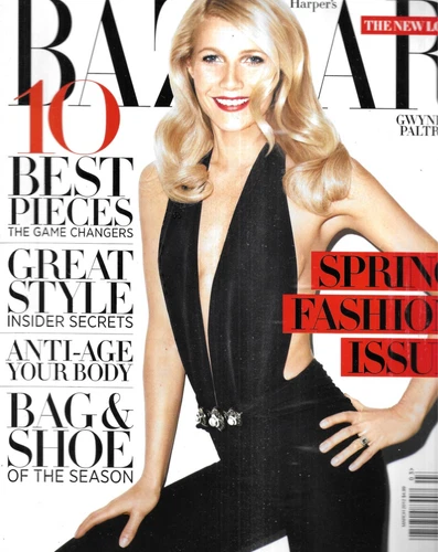 Harper's Bazaar Magazine Gwyneth Paltrow Spring Fashion Bags and Shoes 2012