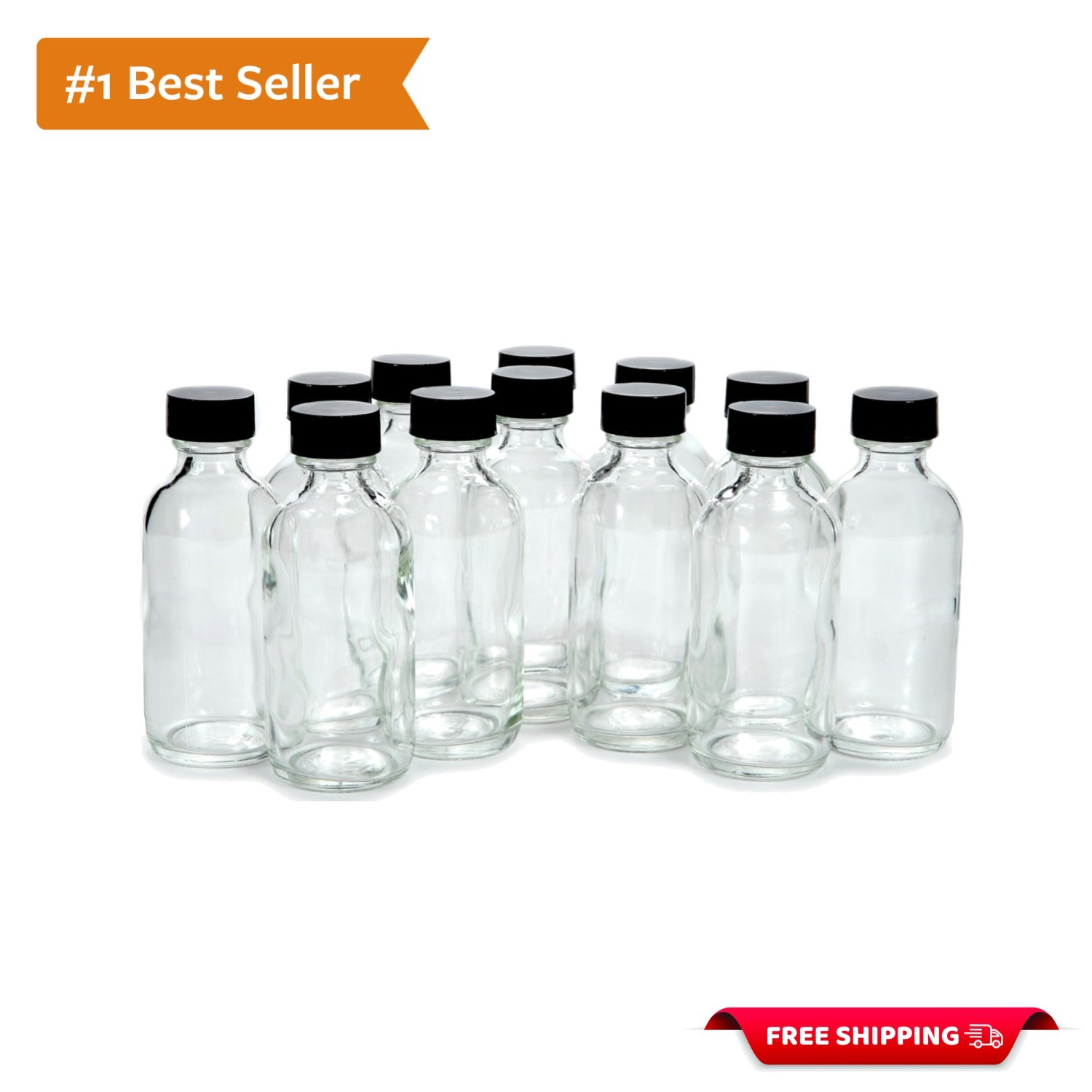 With Black Lids For Liquid Storage