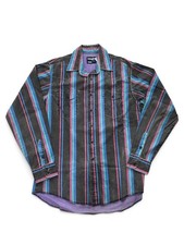 Vintage Wrangler Brushpopper Rodeo Men s Pink Striped Button-Up Shirt 16 -36 EUC