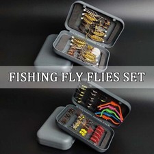 12-46PcsDry/Wet Flies Fly Fishing Kit | Spinner Sequins Kit for Bass Salmon Pike