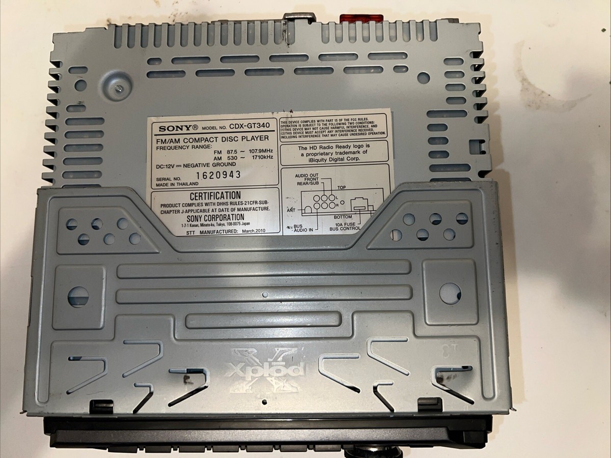 Sony XploD CDX-GT340 CD Player/MP3 In Dash Receiver for sale