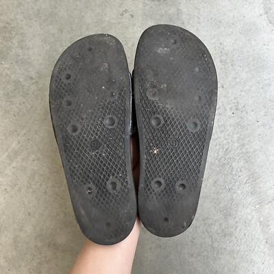 Chinatown Market Smiley Sherpa Slide Black Sandals Slides  display picture 1