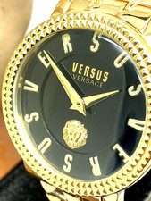 Versus by Versace Women's Watch VSPEU519 Black Dial Gold Stainless Steel 38mm