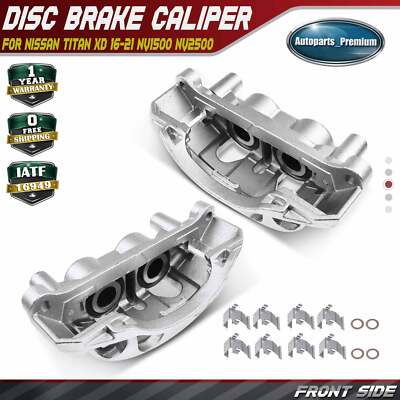 Front Side Brake Caliper w/ Bracket for Nissan Titan XD 2016-2023 NV1500 NV2500