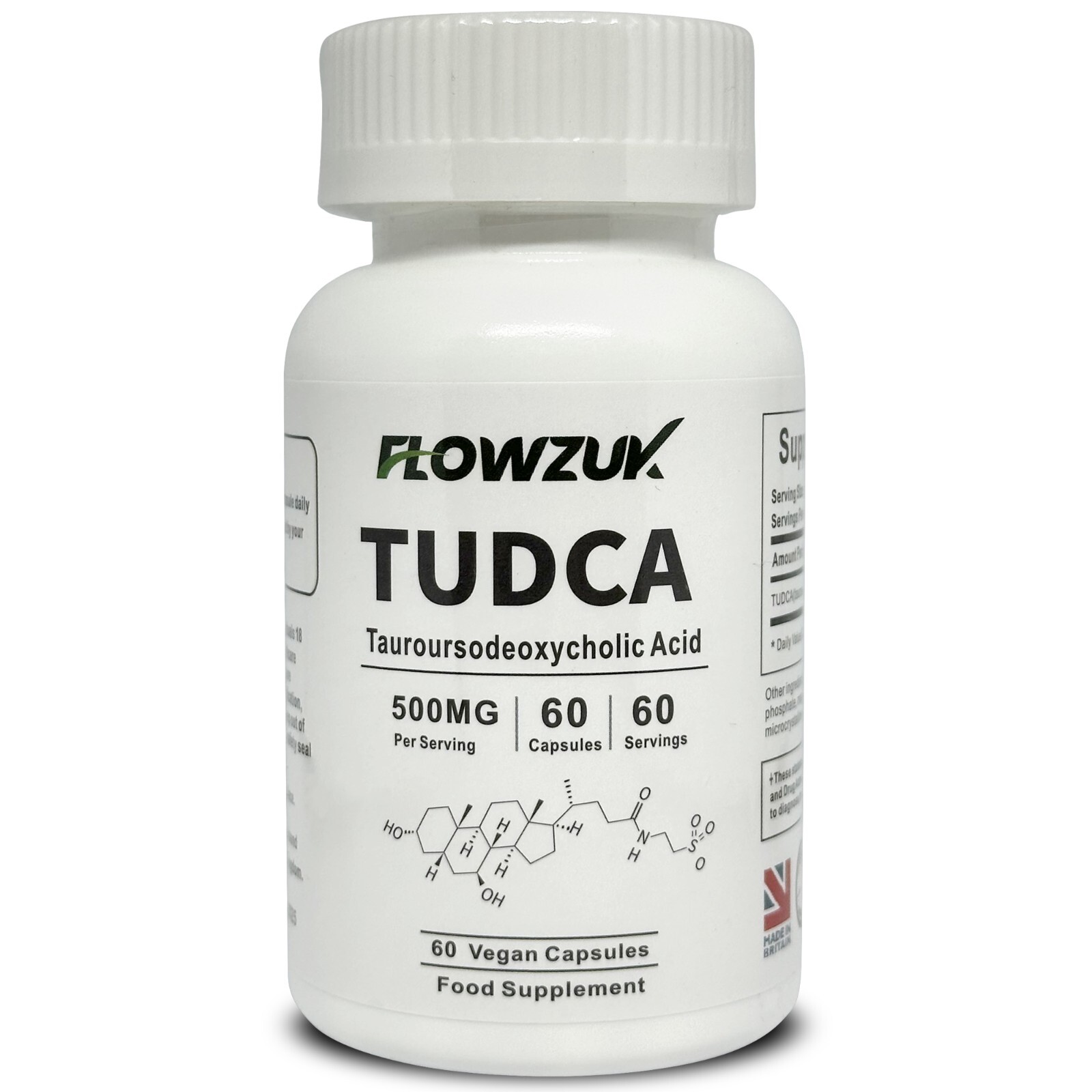 Cápsulas TUDCA 500 mg x 60 - Ácido Taurodesoxicólico Hígado Apoyo Hígado Desintoxicación PCT
