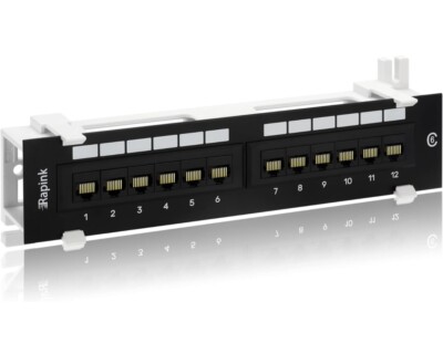 Rapink Patch Panel 12 Port Cat6 10G Support