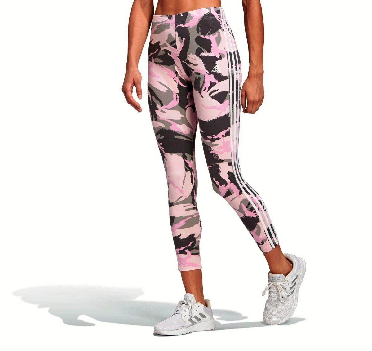 ADIDAS ESSENTIAL 3 STRIPE CAMO 7/8 LEGGINGS SIZE UK SMALL BNWT LAST 2 RARE