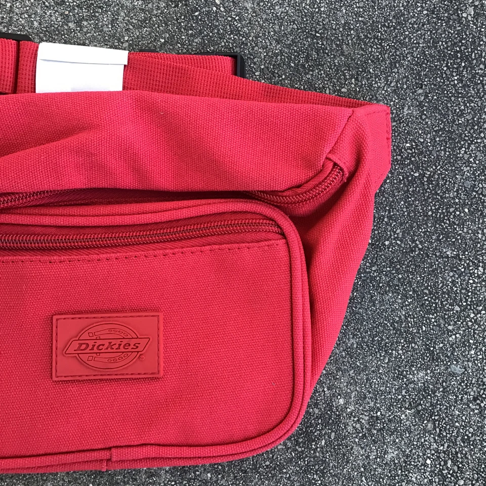 Riñonera Dickies Doble Cremallera Cadera Bolso Rojo Foto 3 de 4