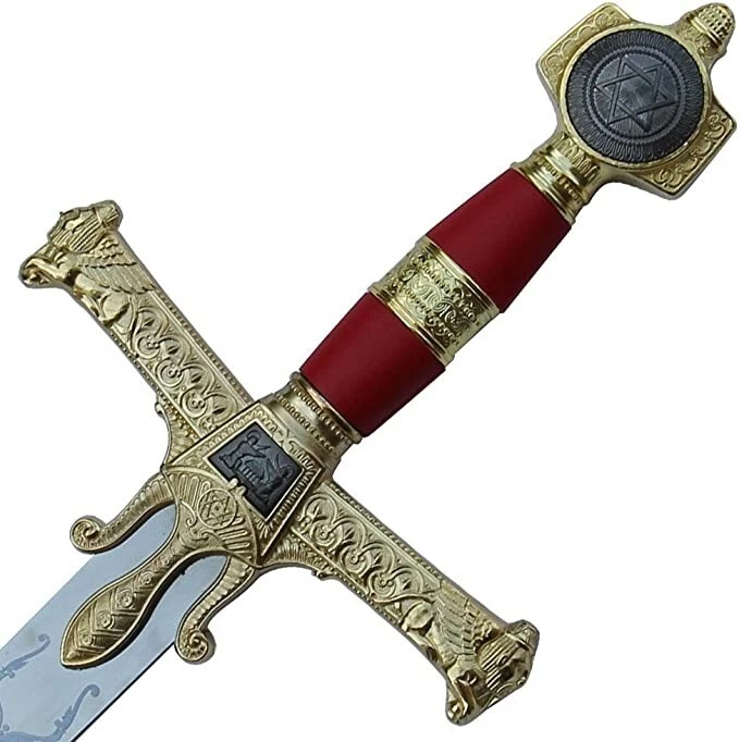 King Solomon Red Great Sword with Display Plaque - Image 2 of 4