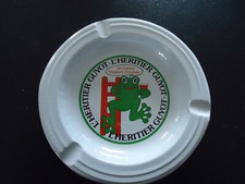 cendrier publicitaire l'heritier guyot en métal / alu