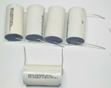 Lot of 5 NEW Aerovox 24uF 250V Axial Film Capacitors Model# W44B252M23