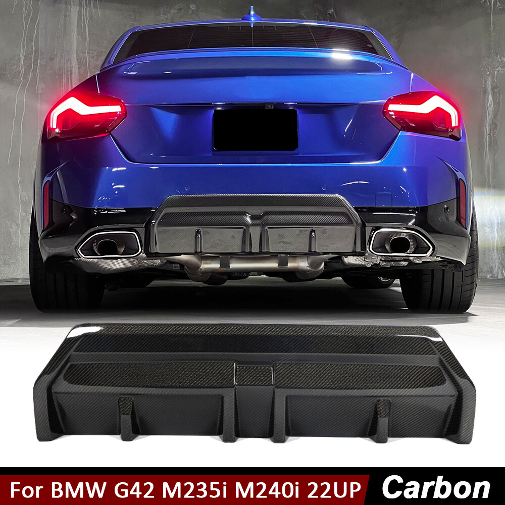 For BMW G42 Coupe 220i 230i 2022-23 REAL CARBON FIBER Rear Bumper Diffuser Lip
