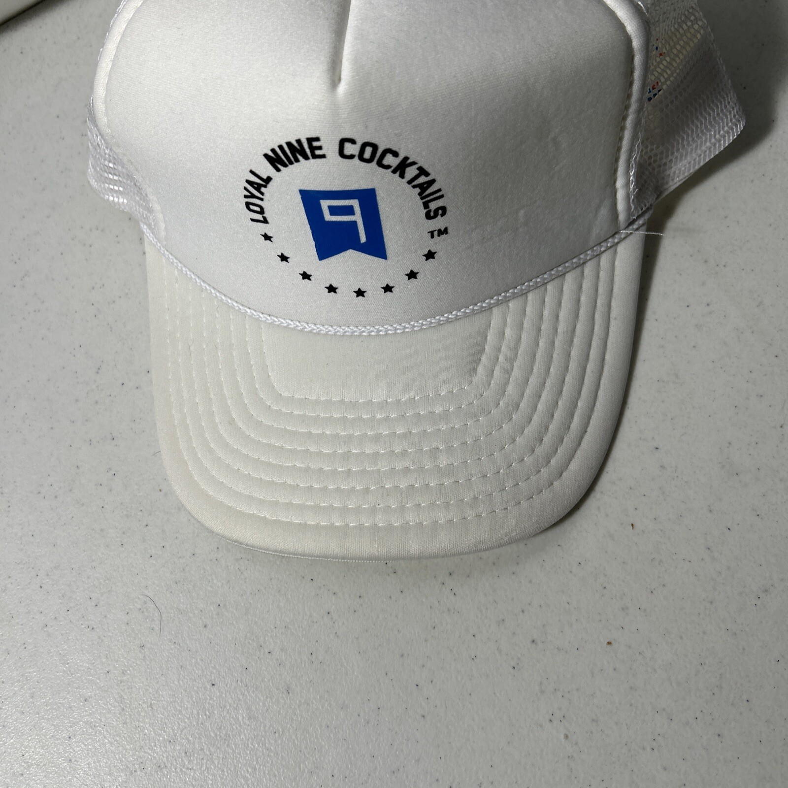 Loyal Nine Cocktails Adjustable Strap Mesh-Back White Hat