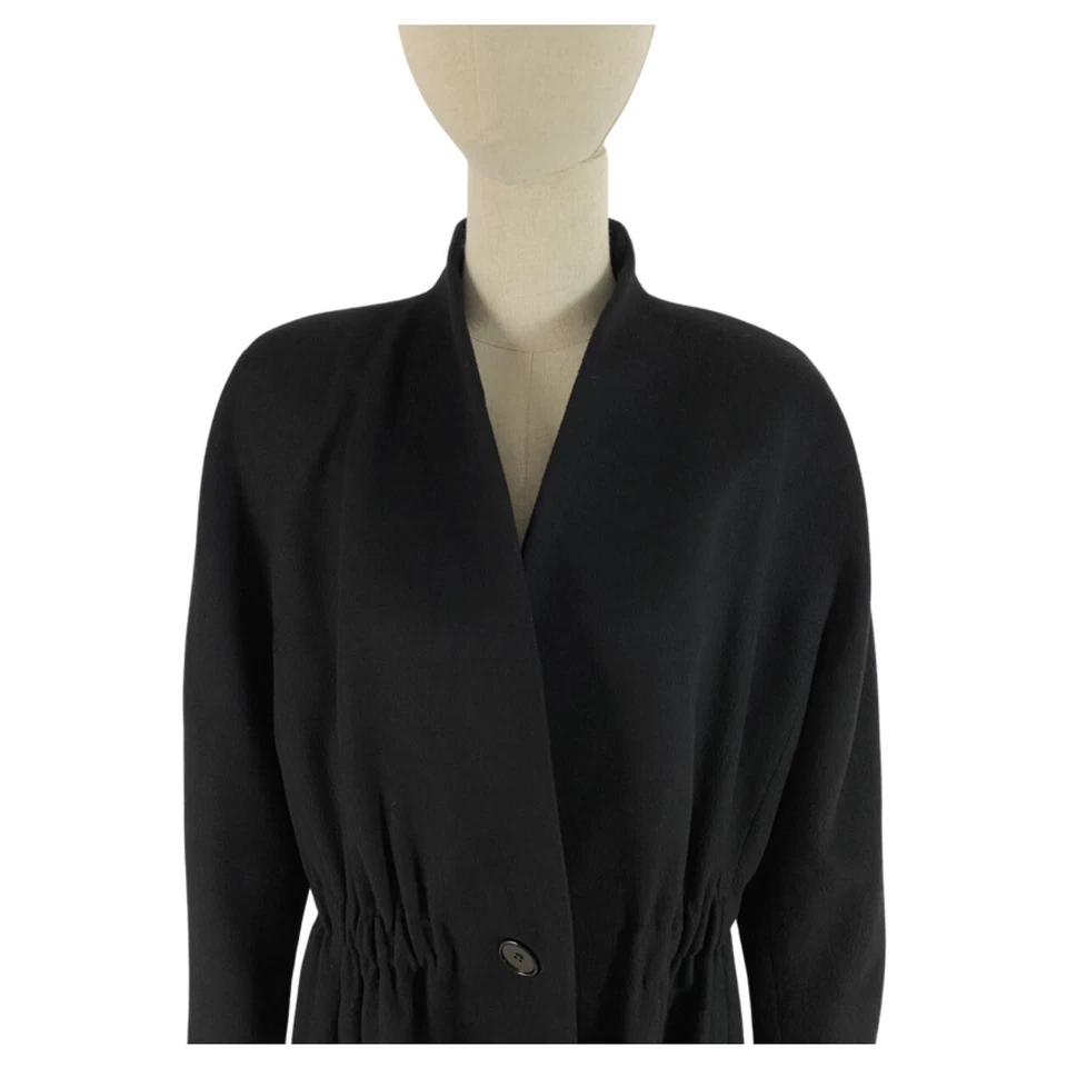 Abrigo de lana AKRIS Virgil para mujer negro talla US10 / FR42 Foto 4 de 4