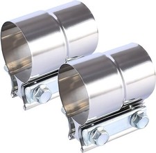 Exhaust Clamps Band Clamp 3 Lap Joint 3 Inch Stainless Steel Muffler Clamp 2pcs