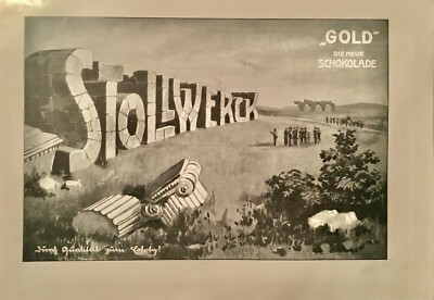 Originalwerbung Reklame 1911 Stollwerck Gold Schokolade Römische Ruinen..