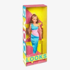 Barbie Signature Looks Doll (Petite, Long Brunette Hair) Color Block