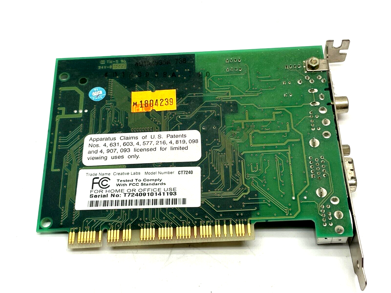 Creative Labs CT7240 PCI Video Decoder | eBay