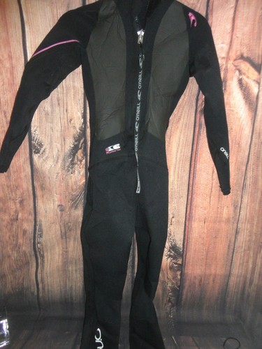 Oneill Reactor 2mm Full Wet Suit Black/Pink Sz 8T Beach Surf Surfing