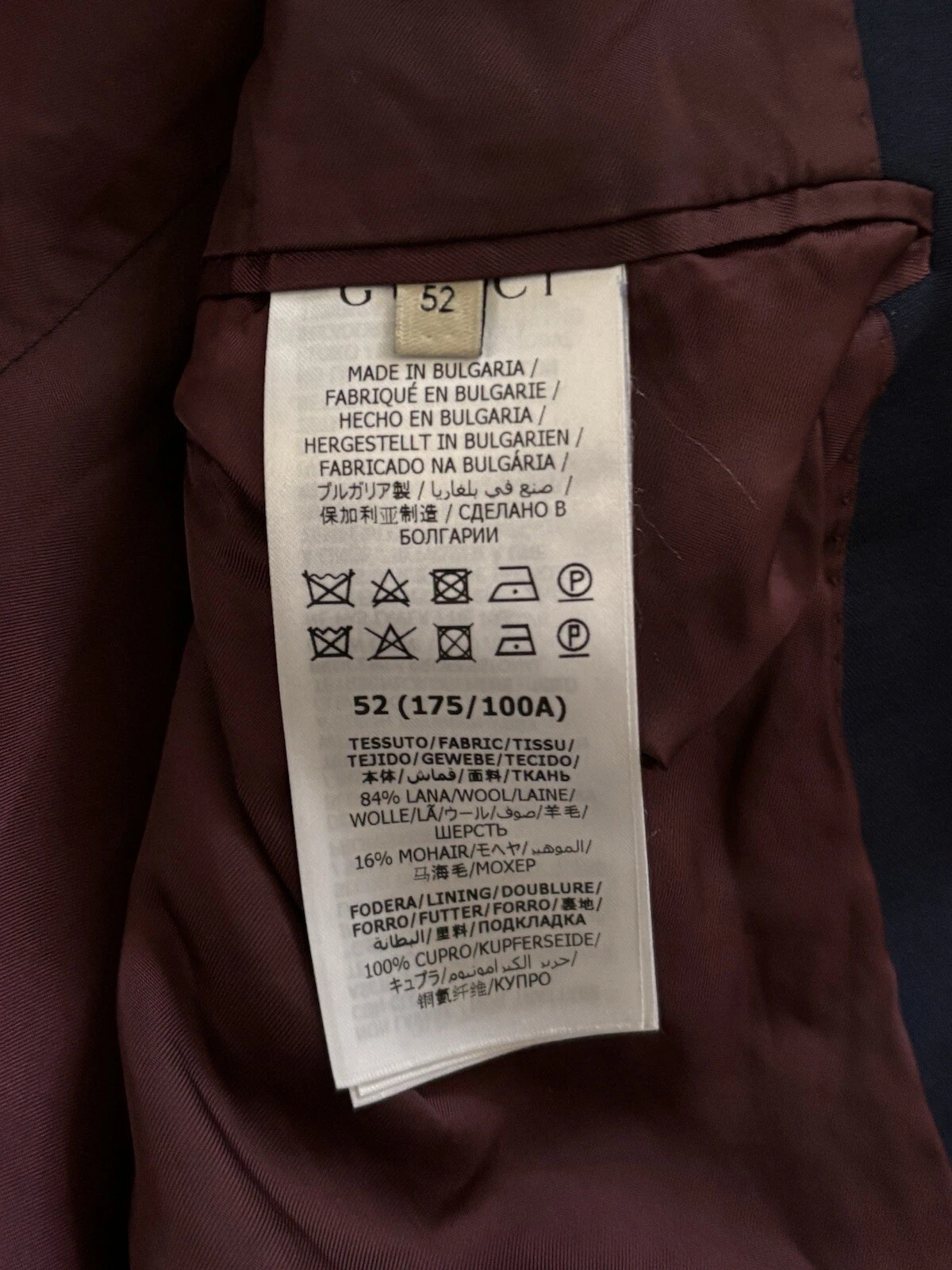 Giacca blazer tuta uomo Gucci originale taglia 52