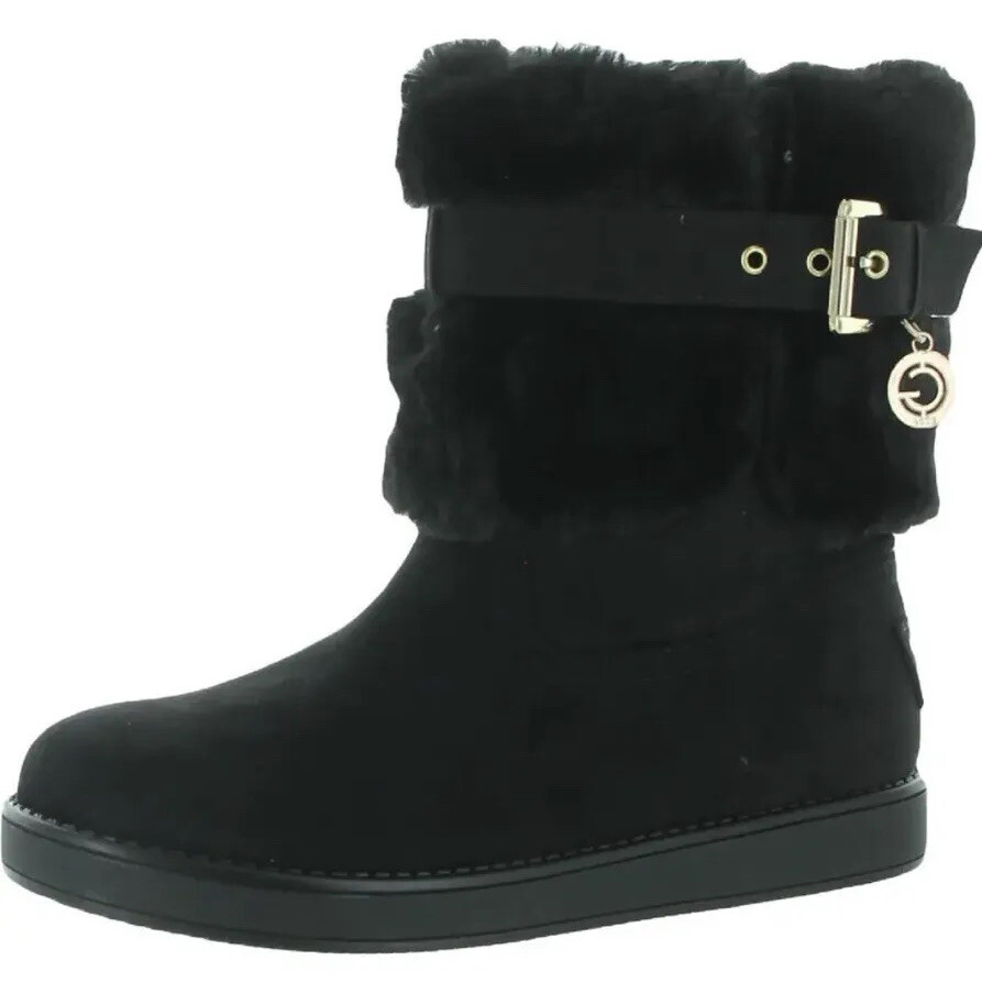 GBG Los Angeles Womens Adlea Black Winter Snow Boots M Az