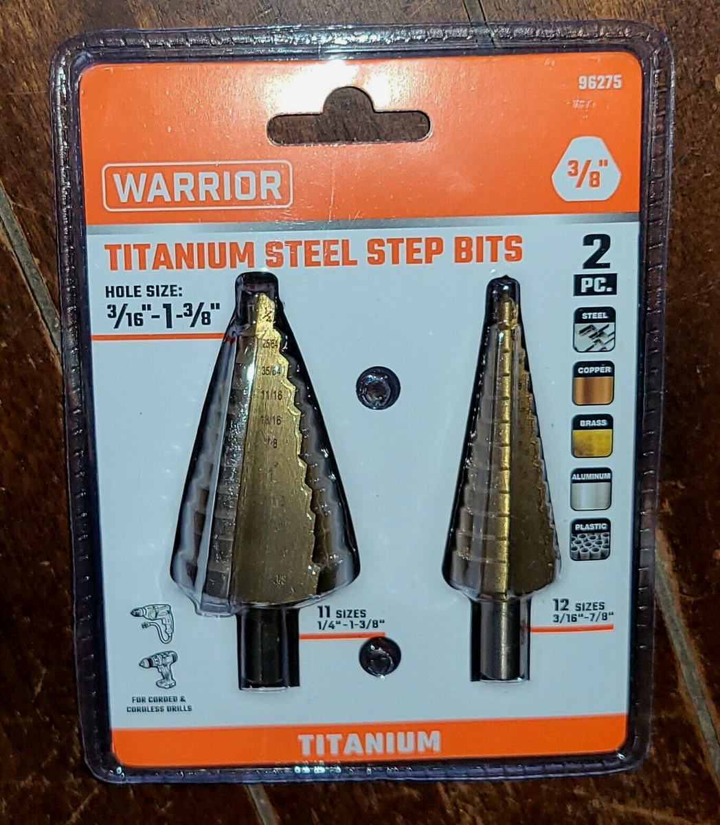 未使用 READYMADE BZ48 148cm WARRIOR 2pc Titanium Step Drill Bits #96275 | eBay