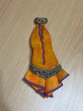 Barbie My Scene Golden Bling Chelsea Doll  s Outfit Belted Orange Dress Rare