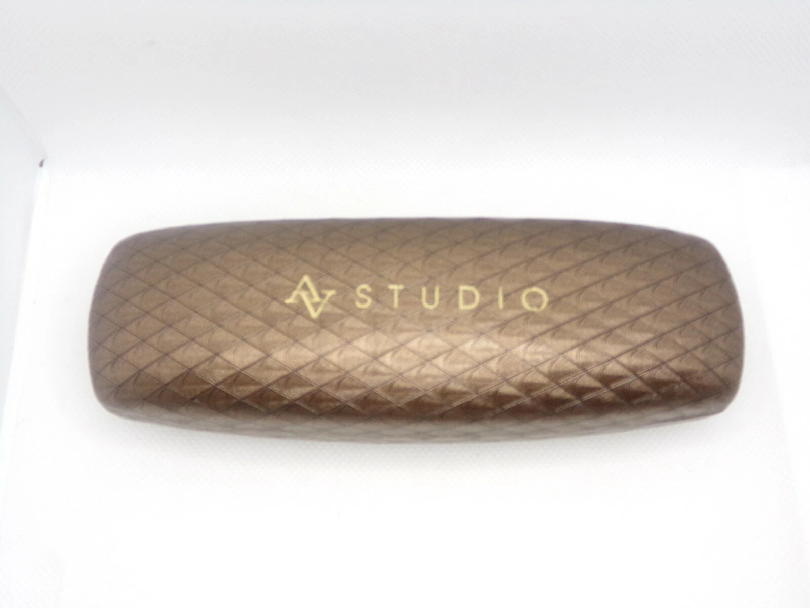 Adrienne Vittadini Studio Brown Clamshell Glasses Case