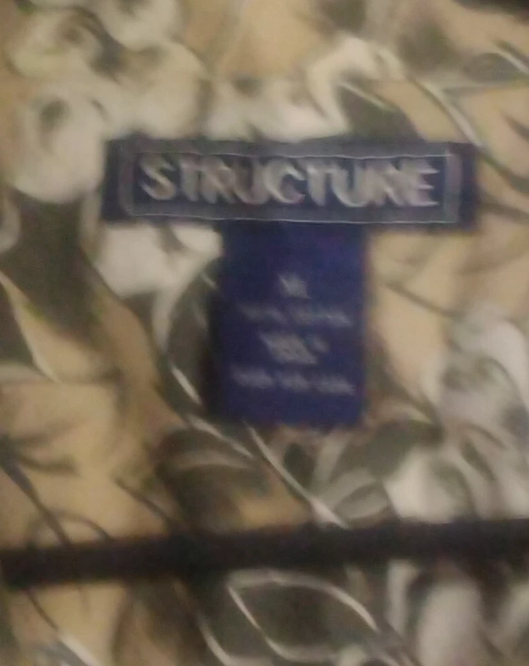 Men's Structure Hawaiian Button Up Short Sleeve Shirt, Green/White, Size XL - Image 3 of 4