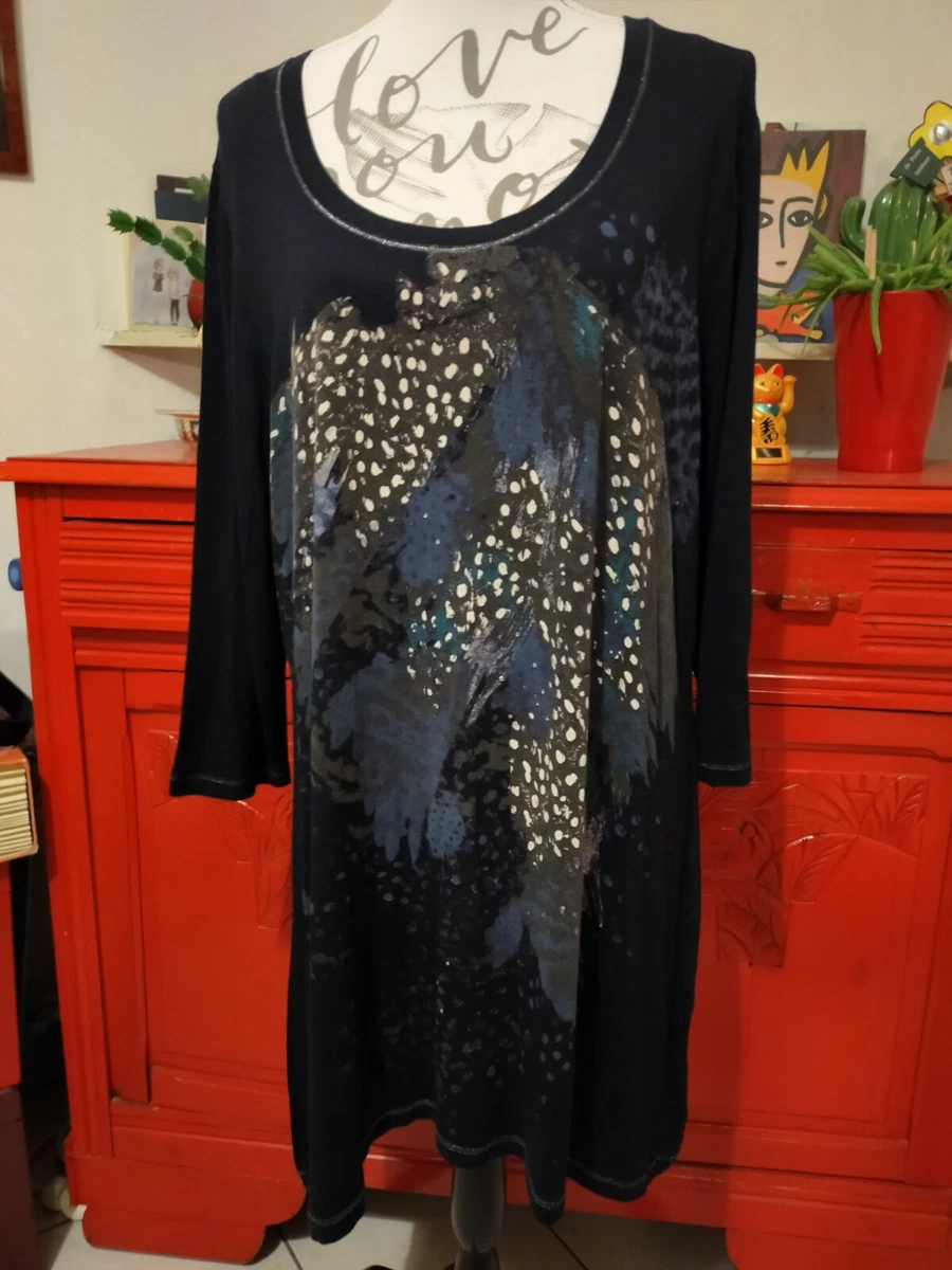 Belle Tunique Femme Col Danseuse Manches 3 4 Marque MS Mode