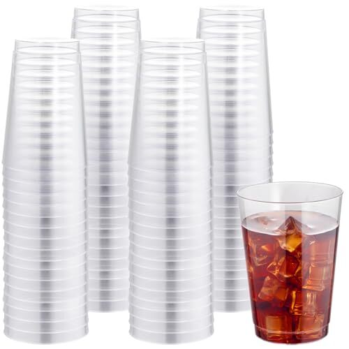 Plastic Cups Tumblers, 12 oz Heavy Duty Disposable Plastic Cups 50 Pack