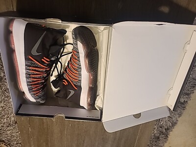 Nike Zoom KD 9 Elite Black Dark Grey Hyper Orange Basketball Shoes