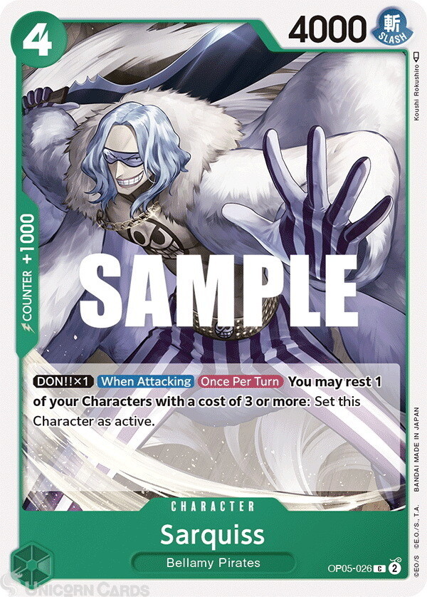OP05-026 Sarquiss :: Common One Piece TCG Card :: OP05: Awakening Of The New Era
