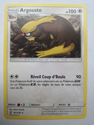 Pokemon Card - Lobster 181/236 - SL11: Harmony Of Spirits