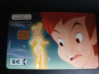 Telekarte mit spanischem Chip Disney, PETER PAN / FEE GLOCKE 