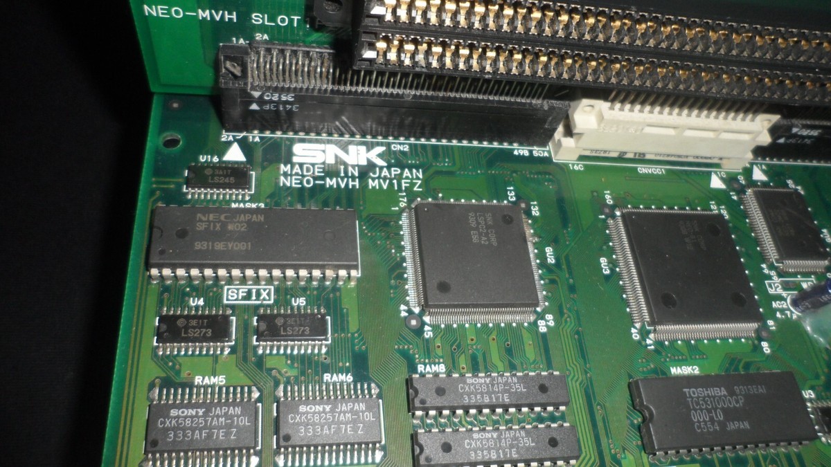 NEO GEO MVS MOTHERBOARD MV - 1FZ, ORIGINAL OF SNK. FOR PARTS OR