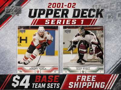 $4 - 2001-02 Upper Deck Hockey Series 1 - Base Team Sets - FREE SHIPPING