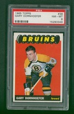1965 Topps Hockey Card - #38 Gary Dornhoefer, PSA 8 NM/MT