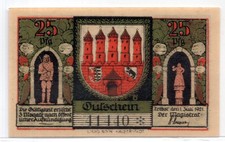 1921 Germany Zerbst Notgeld 50 Pfennig Note (3178)