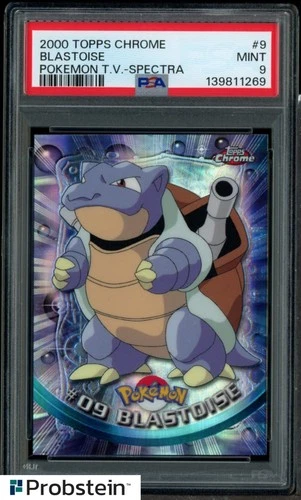 2000 Topps Chrome Pokemon T.V. Spectra #9 Blastoise PSA 9 MINT