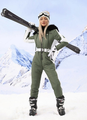New winter Ski suit  snow suit fur collar jumpsuit