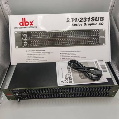 NEW DBX 231/231SUB Dual 31 Band Graphic Equalizer Pro Audio Rack Mount EQ w/ US