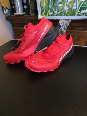 Salomon S/Lab Pulsar Men s Low Top Lace-Up Athletic Sneaker Red/Black/White