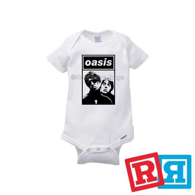 Oasis Gerber Baby Onesie  Cotton Unisex White Short Sleeve Bodysuit