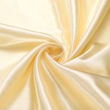 2 Yards 60" Width Satin Fabric by the Yard Silky Solid Satin Cloth Light Gold