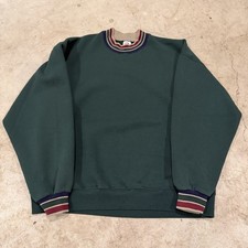 Vintage Jerzees Super Sweats Sweatshirt XL Green Crewneck Pullover Y2K